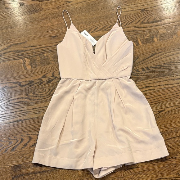 Zimmermann Pants - Zimmermann NWT Silk Plunge Playsuit Blush Pink Spaghetti Strap Romper,US 2-4